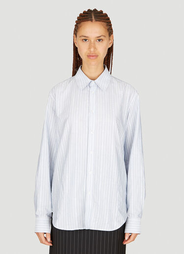 ロング スリーブ ストライプ T シャツ Martine Rose ロング スリーブ ストライプ T シャツ ブルー mtr0253004