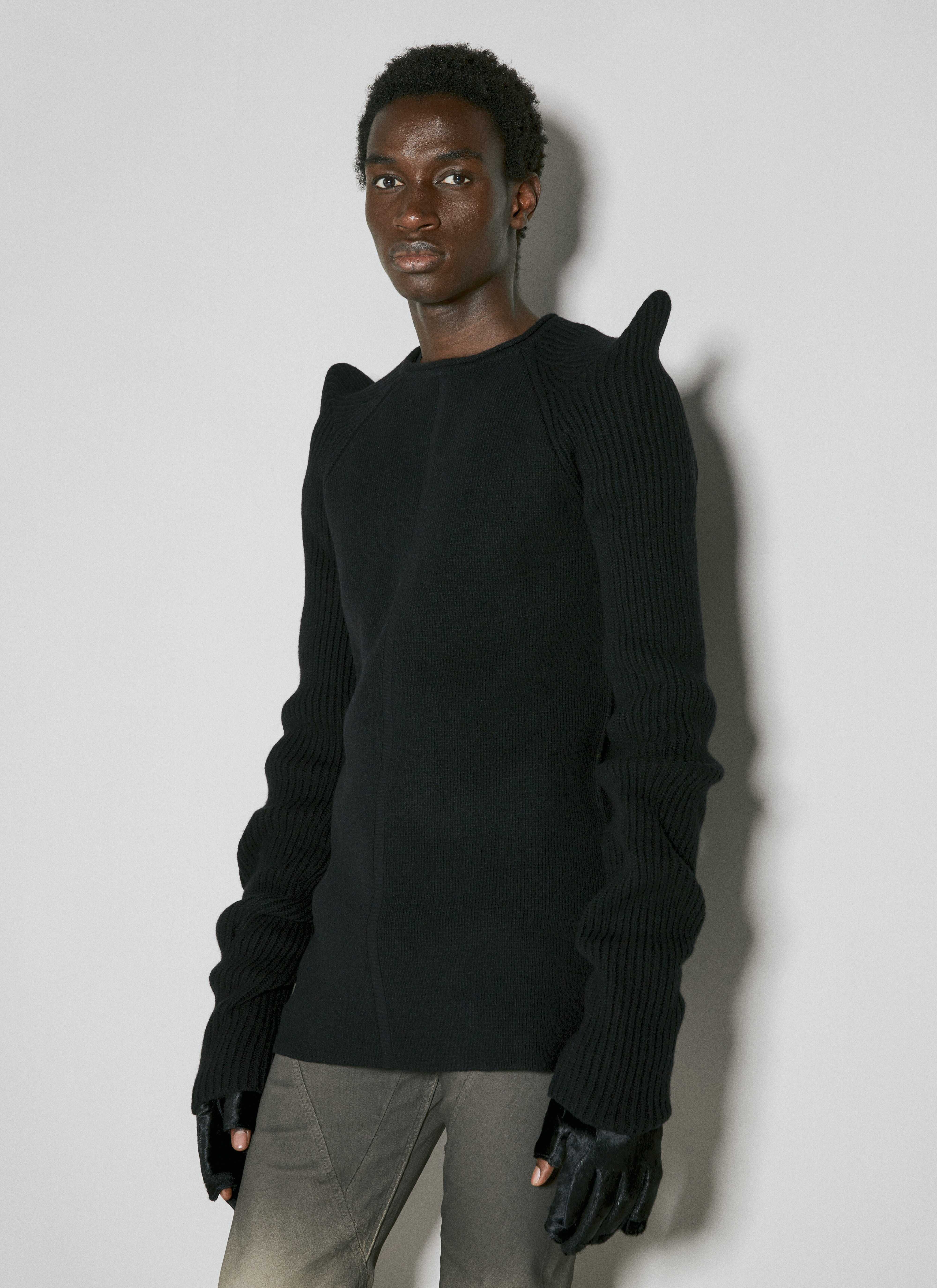 Our Legacy Panel Construction Knit Sweater Navy our0153002