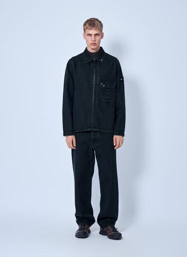 LN-CC® - Stone Island: Denim Overshirt with Utility Pocket - Blue Stone Island Denim Overshirt with Utility Pocket Blue sto0165104