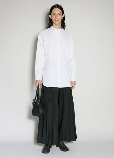 Yohji Yamamoto Broad A-Ashymme 打结衬衫  白 yoy0156001