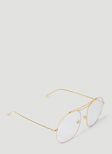 Gucci 에이비에이터 프레임 안경 골드 guc0152331