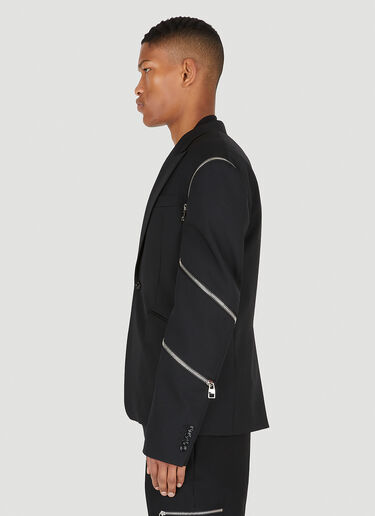 Alexander McQueen Zip Sleeve Blazer Black amq0148003