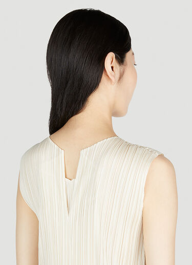 Pleats Please Issey Miyake Pleated Dresses Cream plp0253003