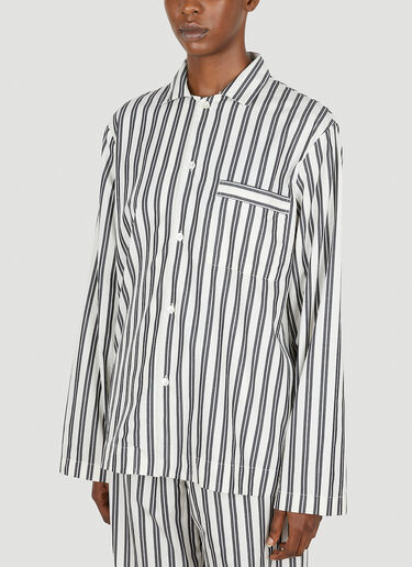 Tekla Striped Classic Pyjama Shirt White tek0351023