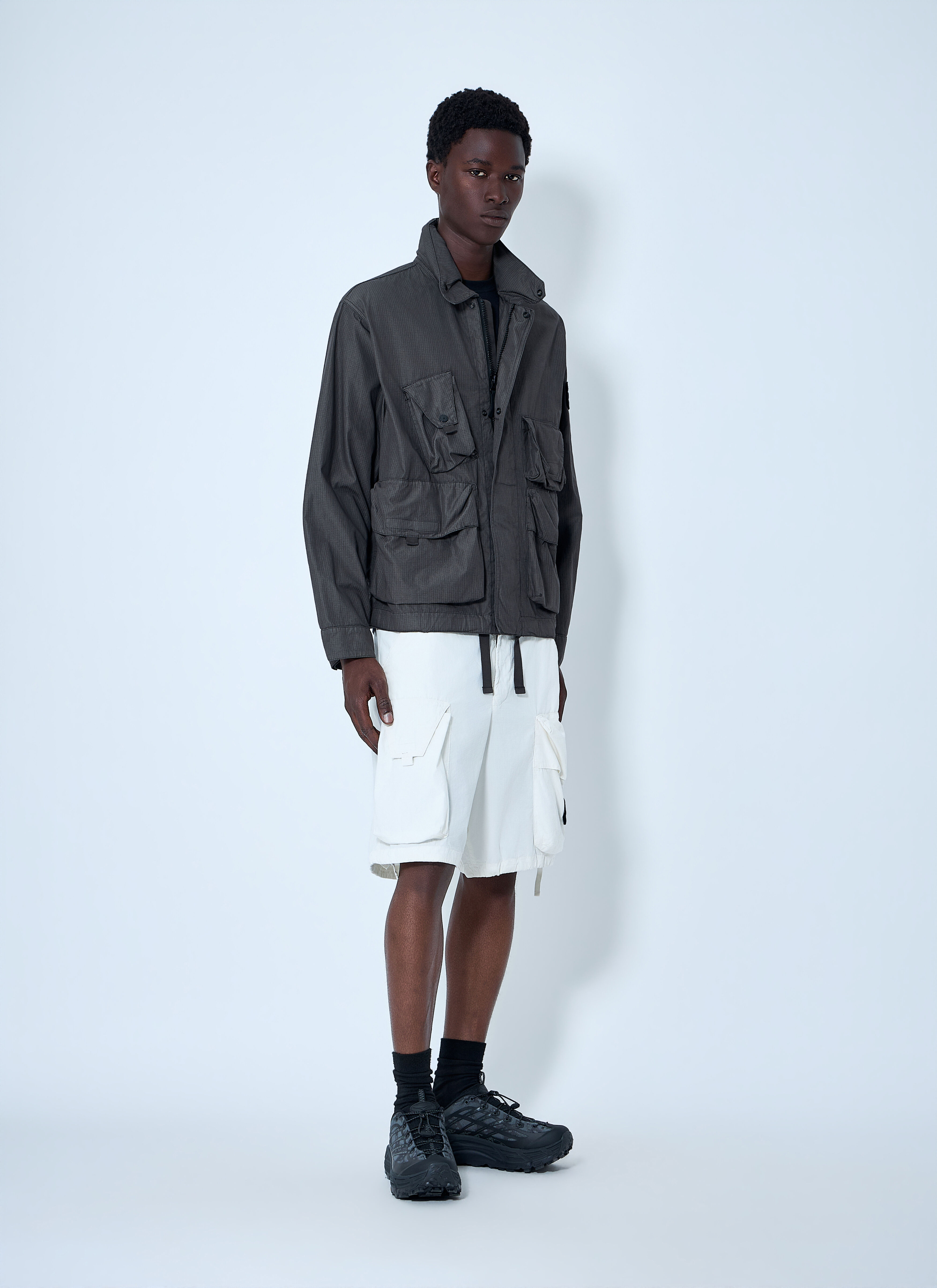 Stone Island Men's' Technical Ripstop Field Jacket in Grey | LN-CC®