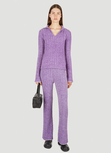 Acne Studios Polo Collar Sweater Purple acn0250021