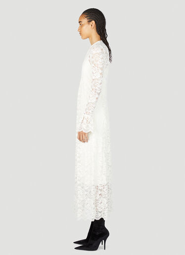 Rabanne Floral Lace Midi  Dress White pac0253003