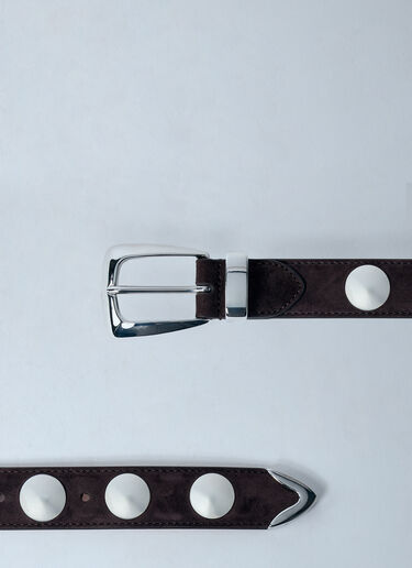 Khaite Benny Belt With Studs Brown kha0259026