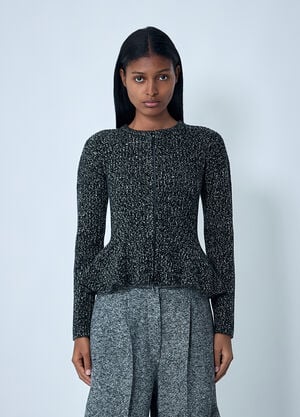 Max Mara Kim Peplum Cardigan Grey max0262001