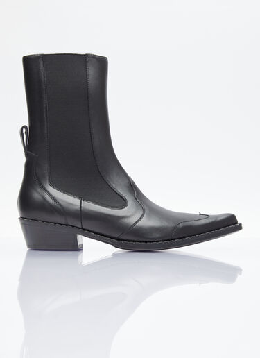 Leather Western Boots BY FAR Leather Western Boots Black byf0253021