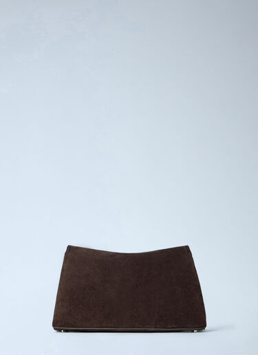 LN-CC® - Toteme: T-Lock Leather Clutch - Brown Toteme T-Lock Leather Clutch Brown tot0265091