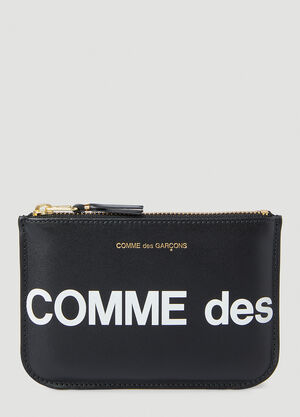 Comme des Garçons Wallet Huge Logo Pouch Bag Black cdw0356004