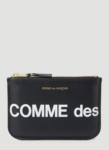Comme des Garçons Wallet Huge Logo Pouch Bag Black cdw0348009