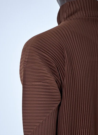 Homme Plissé Issey Miyake プリーツジップアップジャケット ブラウン hmp0165007