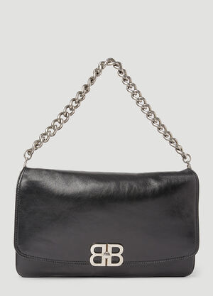 Balenciaga BB Soft Large Flap Shoulder Bag Black bal0253033