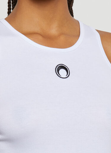 Marine Serre Crescent Moon Vest White mrs0241007