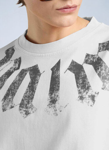 LN-CC® - Palm Angels: Big Neck Logo Loose Tee - White Palm Angels Big Neck Logo Loose Tee White pma0166113