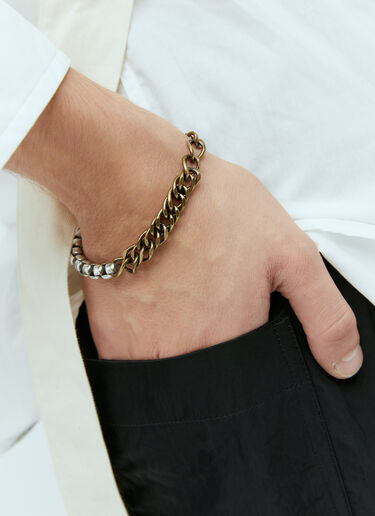 Dries Van Noten コントラスト・チェーンブレスレット シルバー dvn0154041