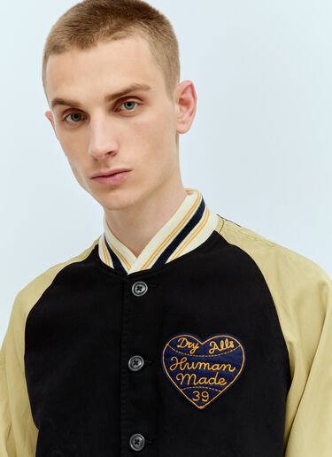 Human Made Logo Patch Baseball Jacket Black hmd0156002