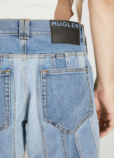 Mugler スパイラルバギージーンズ ブルー mug0354003