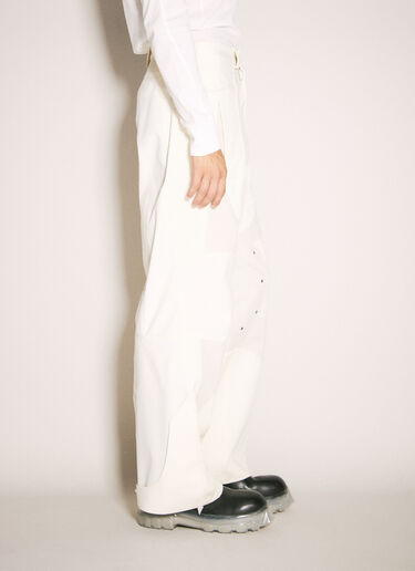 Mugler Technical Panelled Pants Cream mug0358001