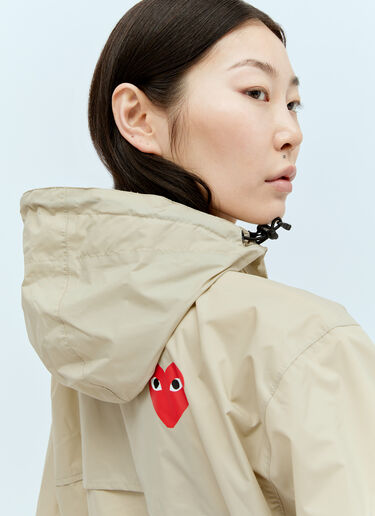 Comme Des Garçons PLAY x K-WAY Windbreaker Jacket Beige cpl0356014