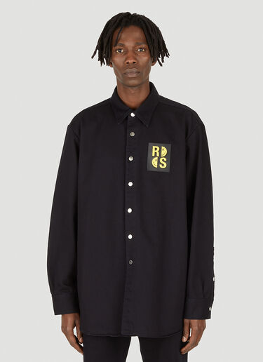 Raf Simons x Smiley ロゴパッチシャツ ブラック rss0148027