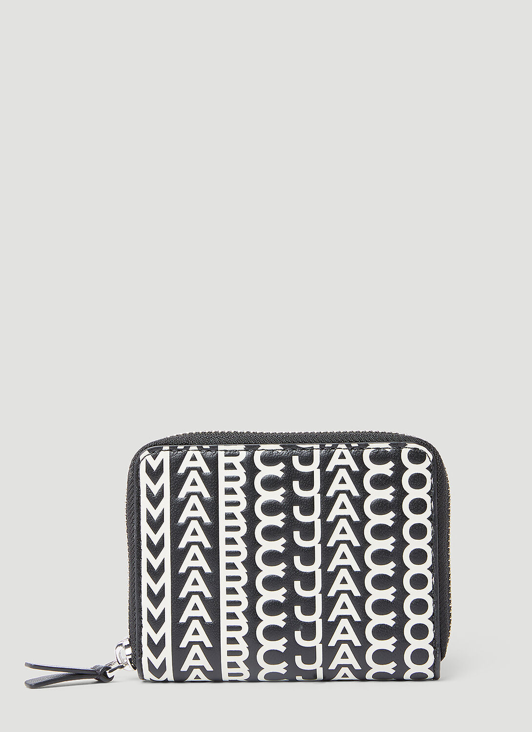 Marc Jacobs The Monogram Leather Zip Around Wallet In Black