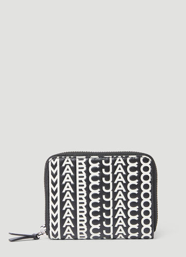 Marc Jacobs 모노그램 가죽 집 어라운드 지갑 블랙 mcj0253032