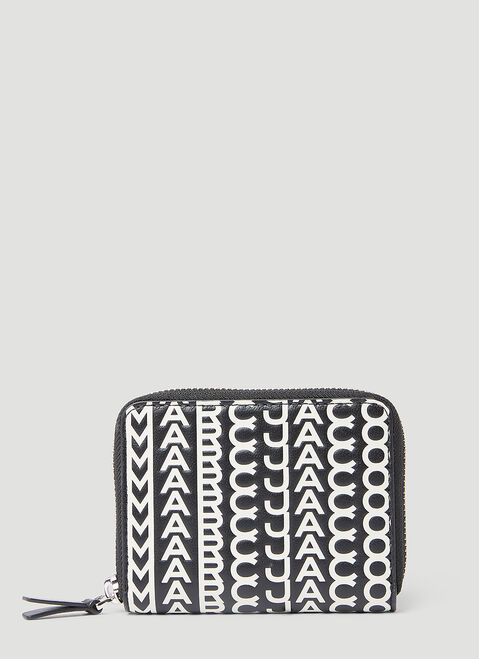 Marc Jacobs The Monogram Leather Zip Around Wallet Black mcj0254011