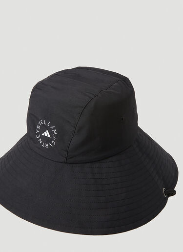 adidas by Stella McCartney Logo Print Bucket Hat Black asm0251041