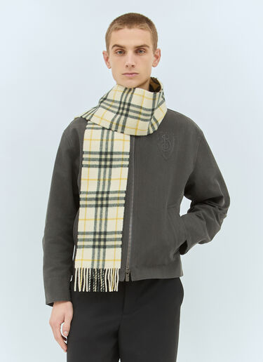 Burberry Narrow Check Cashmere Scarf Beige bur0358001
