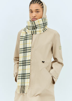 Burberry Narrow Check Cashmere Scarf Cream bur0358001