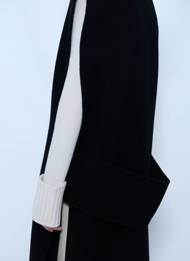 LN-CC® - Sportmax: Sleeveless Long Coat - Black Sportmax Sleeveless Long Coat Black spx0266206