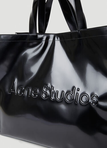 Acne Studios Logo Shopper Tote Bag Black acn0353009