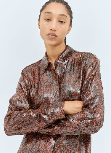 Dries Van Noten スパンコールシャツ レッド dvn0258017
