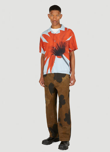 Stüssy Floral Dyed Work Pants Brown sts0347013