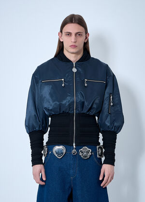 Chopova Lowena Little Birdy Bomber Jacket Blue cho0360011
