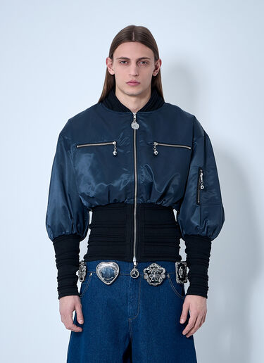 Chopova Lowena Little Birdy Bomber Jacket Blue cho0360011