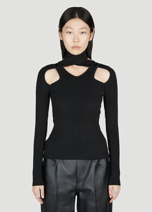 Coperni Cut-Out Knit Sweater Black cpn0251015