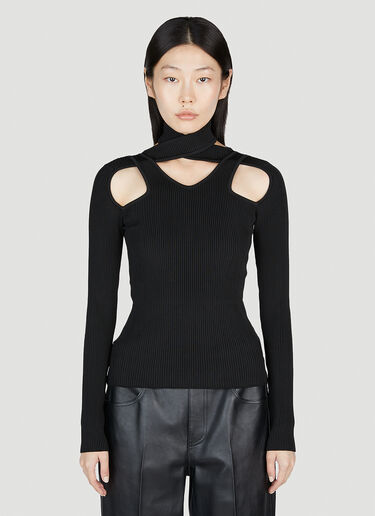 Coperni Cut-Out Knit Sweater Black cpn0253009