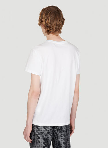 Balmain Logo Print T-Shirt White bln0153003