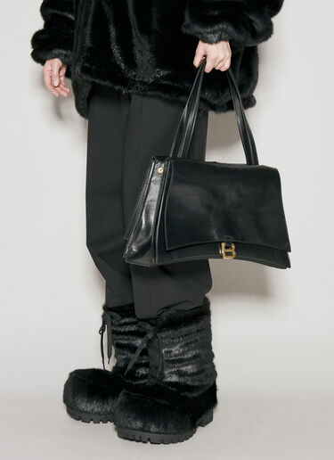 Balenciaga Crush Large Chain Shoulder Bag Black bal0255049