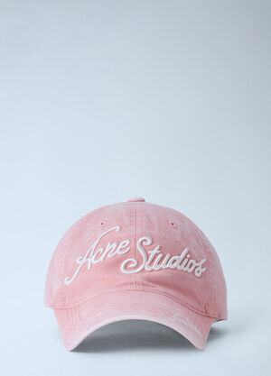 Acne Studios Logo-Embroidered Baseball Cap Pink acn0165066