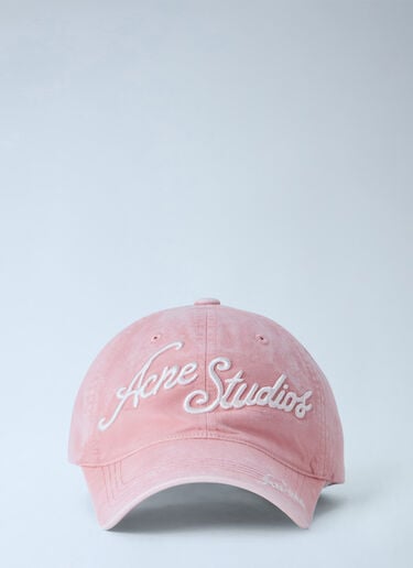 LN-CC® - Acne Studios: Logo-Embroidered Baseball Cap - Pink Acne Studios Logo-Embroidered Baseball Cap Pink acn0165066
