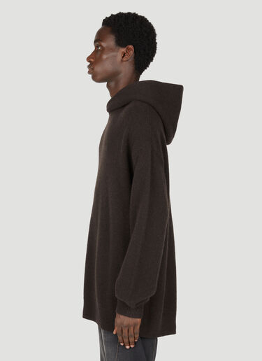 Acne Studios Wool Cashmere Knit Hooded Sweatshirt Brown acn0153003