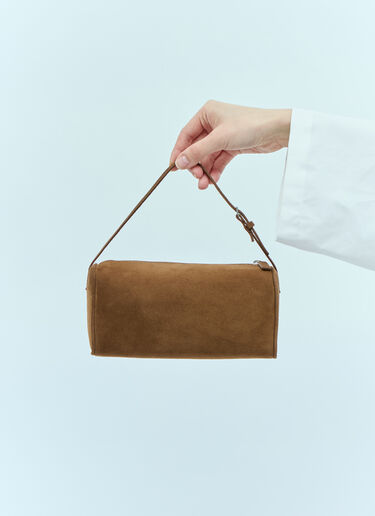 The Row 90's Suede Shoulder Bag Brown row0255019