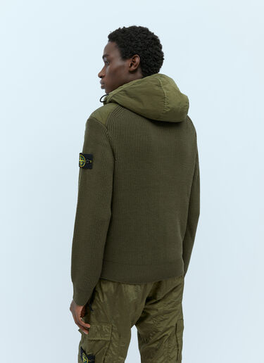 Stone Island Wool Panels Nylon Jacket Olive sto0154016