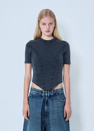 Balenciaga Cotton Jersey T-Shirt Navy bal0263057