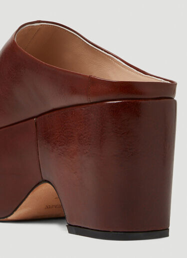 Sportmax 만시아 플랫폼 클로그 브라운 spx0249009